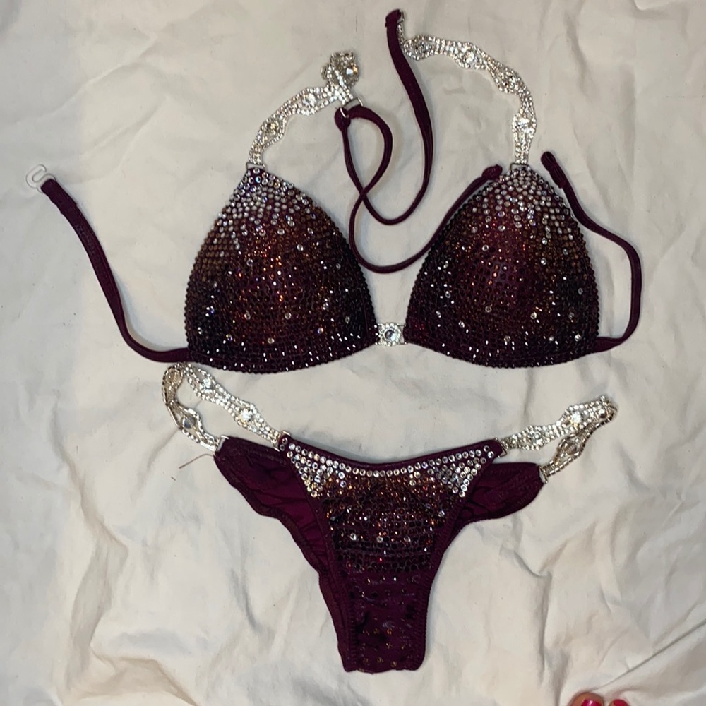 Saleyla, Burgundy Mystique Bikini Competition Suit